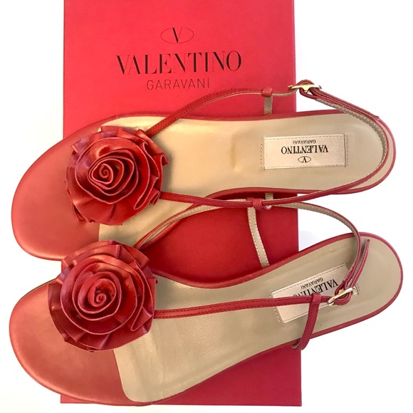 red rose sandals